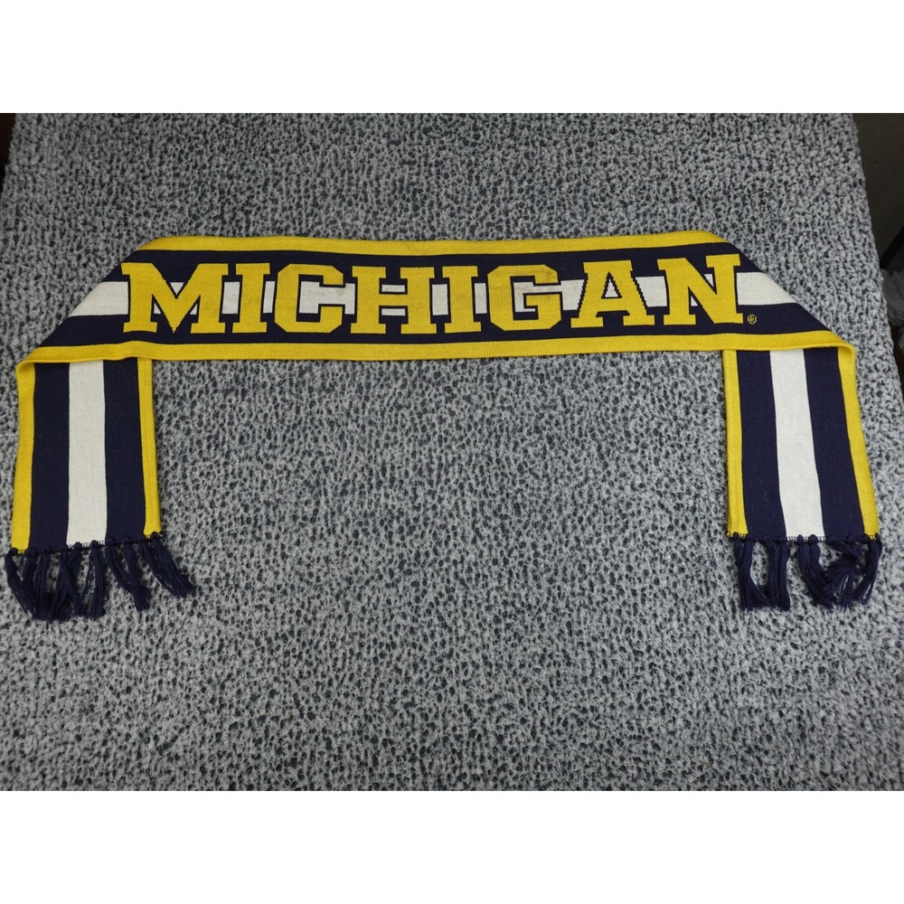 Jordan Scarf Michigan Wolverines Unisex OS Navy Blue Excellent Knit Jumpman Logo
